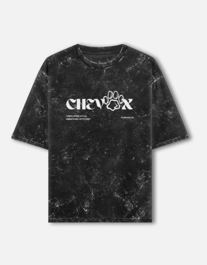 "CHEVOX Logo Og" Unisex Acid Washed Oversized Tee